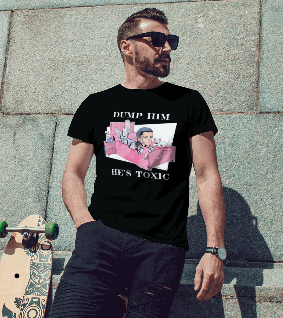 Dump Him He's Toxic Cartoon Kit Wilson WWE T-Shirt