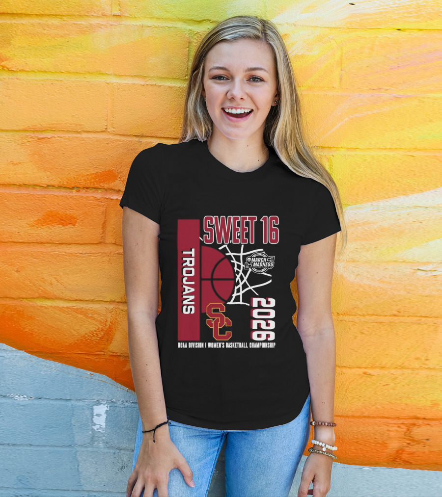 USC Trojans 2026 NCAA Division I Women's Basketball Championship Sweet 16 March Madness T-Shirt