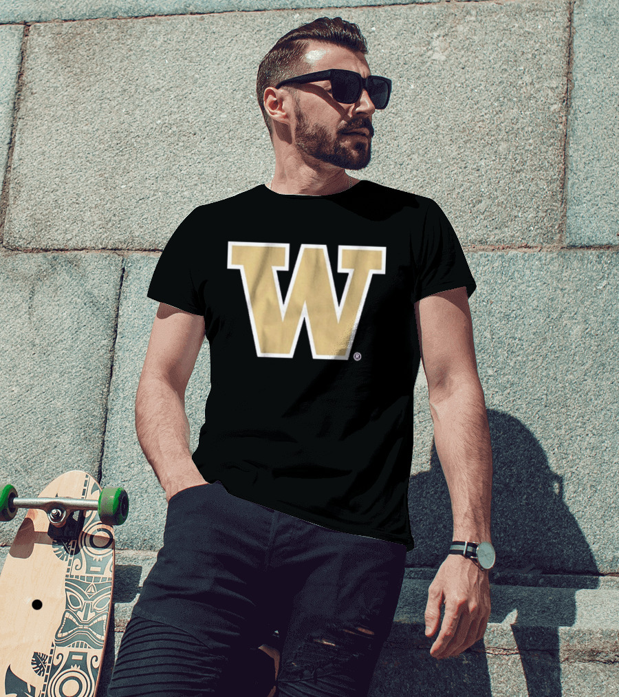 Washington Huskies Primary Gold W T-Shirt