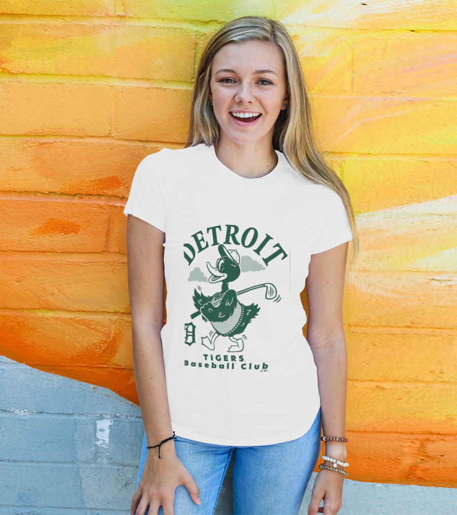 Detroit Tigers Baseball Club Duck Walking T-Shirt