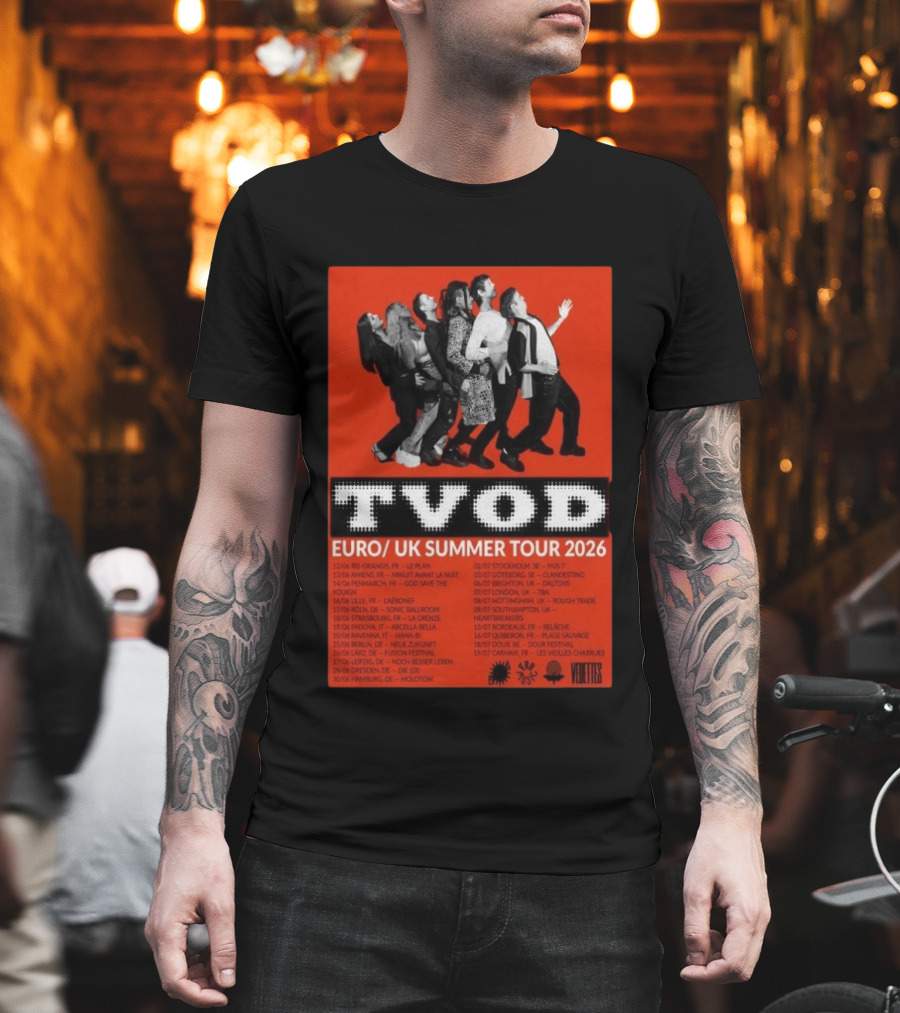 TVOD Euro UK Summer Tour 2026 Concert Dates And Cities T-Shirt