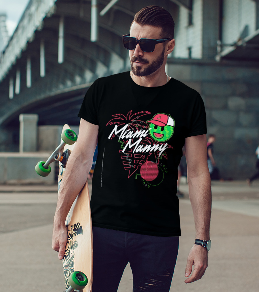Ross Chastain Miami Manny Melon Man Palm Tree Watermelon Cap T-Shirt