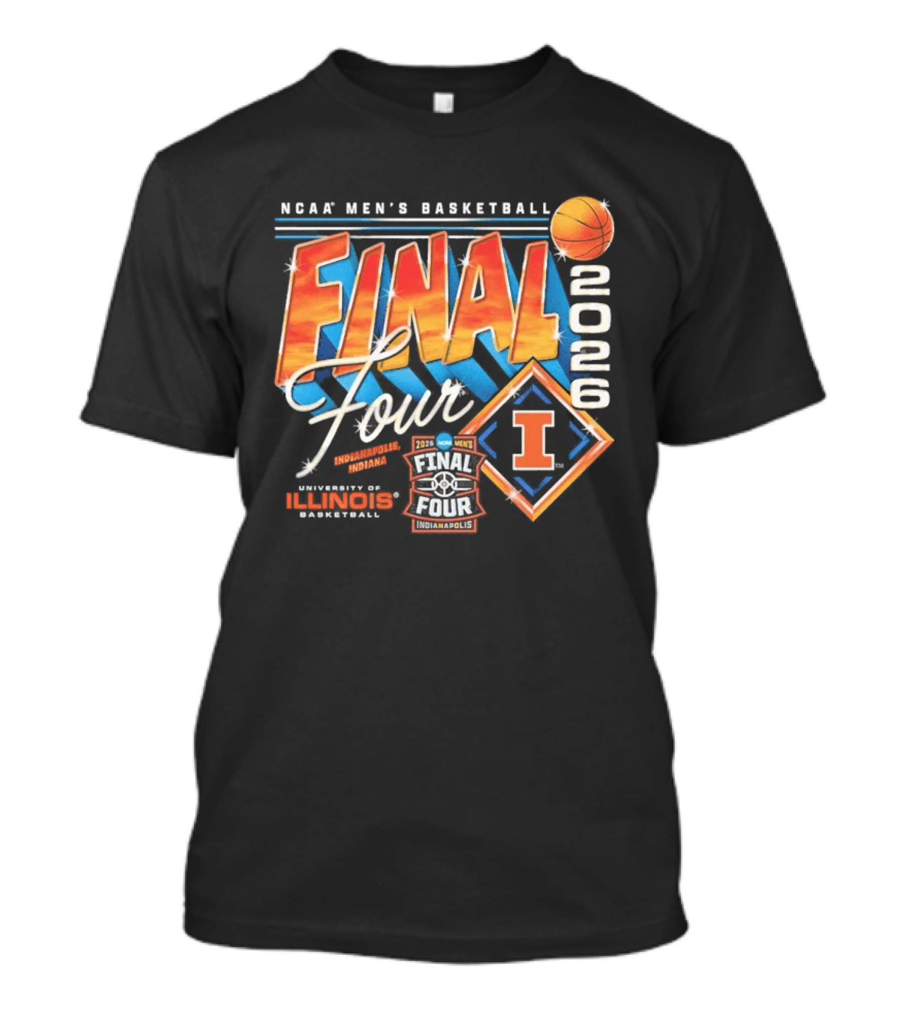 Illinois Fighting Illini NCAA Men's Basketball Final Four 2026 Indianapolis T-Shirt