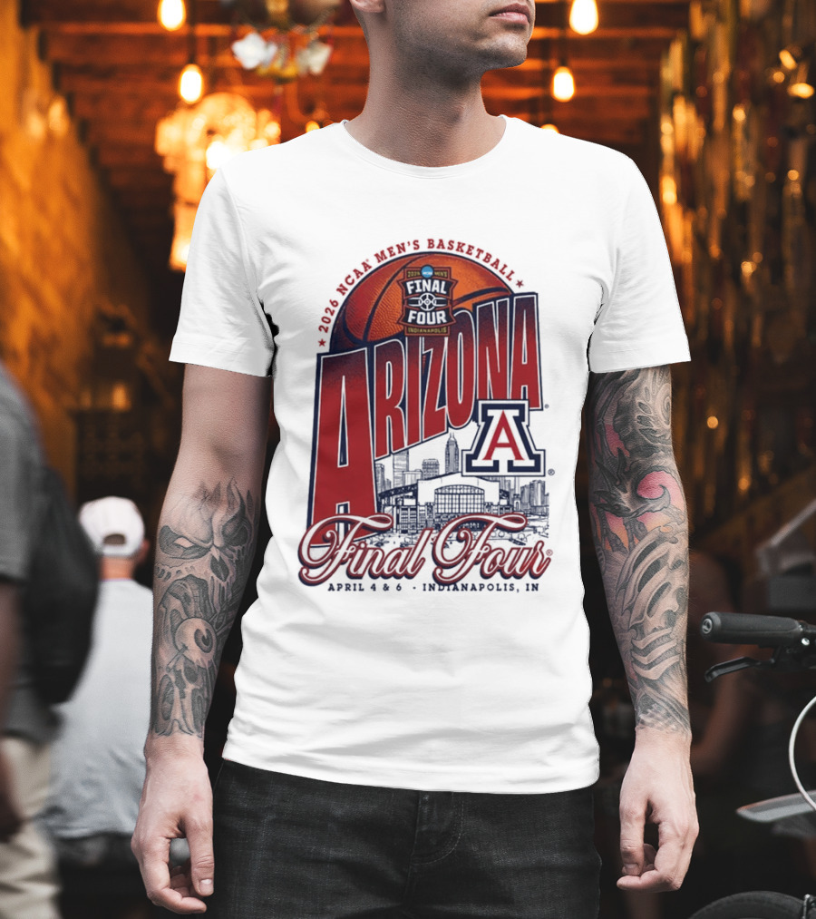 2026 NCAA Men's Basketball Arizona Wildcats Final Four Indianapolis April T-Shirt