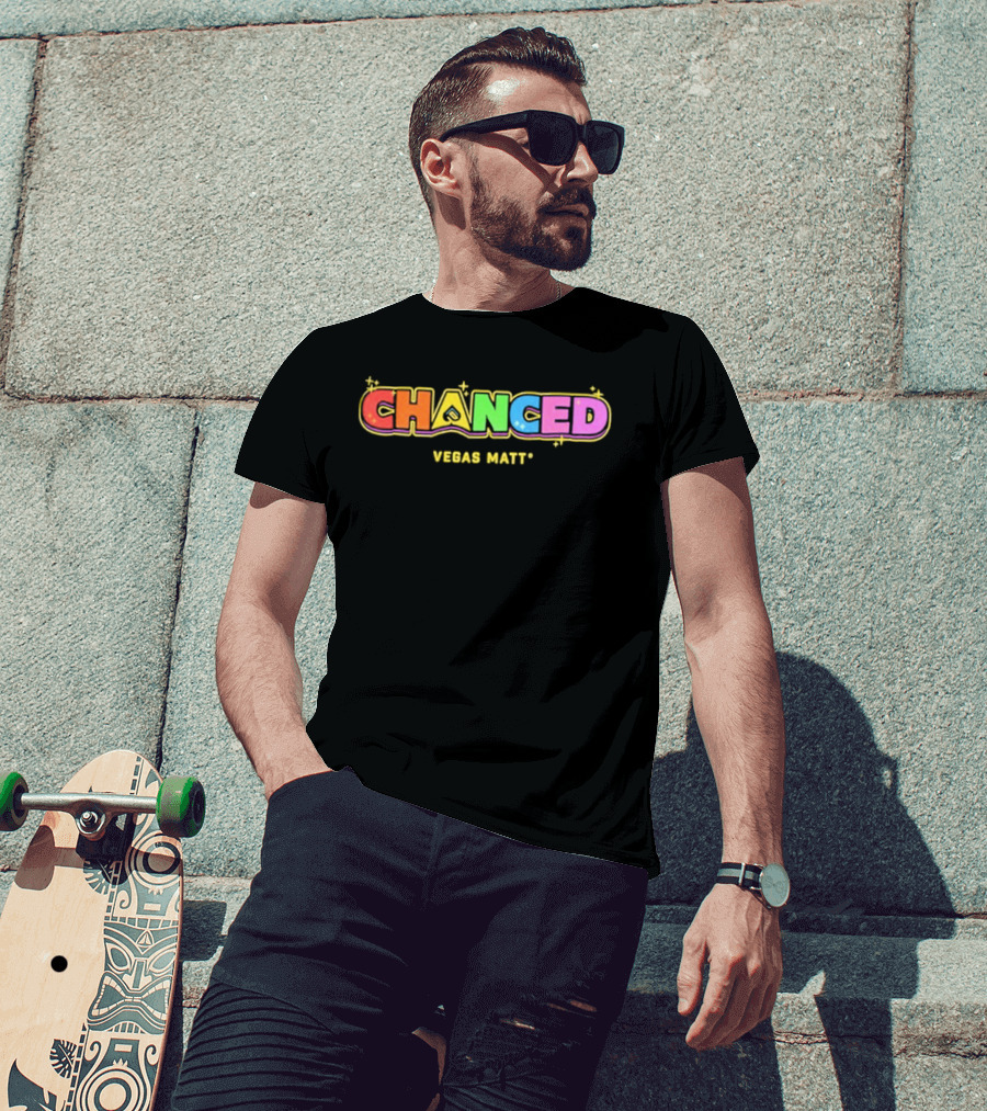 Chanced Rainbow Vegas Matt Colorful T-Shirt