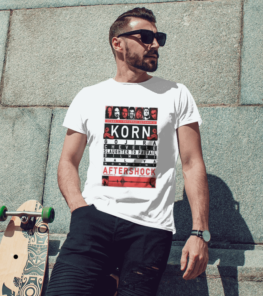 California Tour 2025 Korn Aftershock Festival October Event T-Shirt