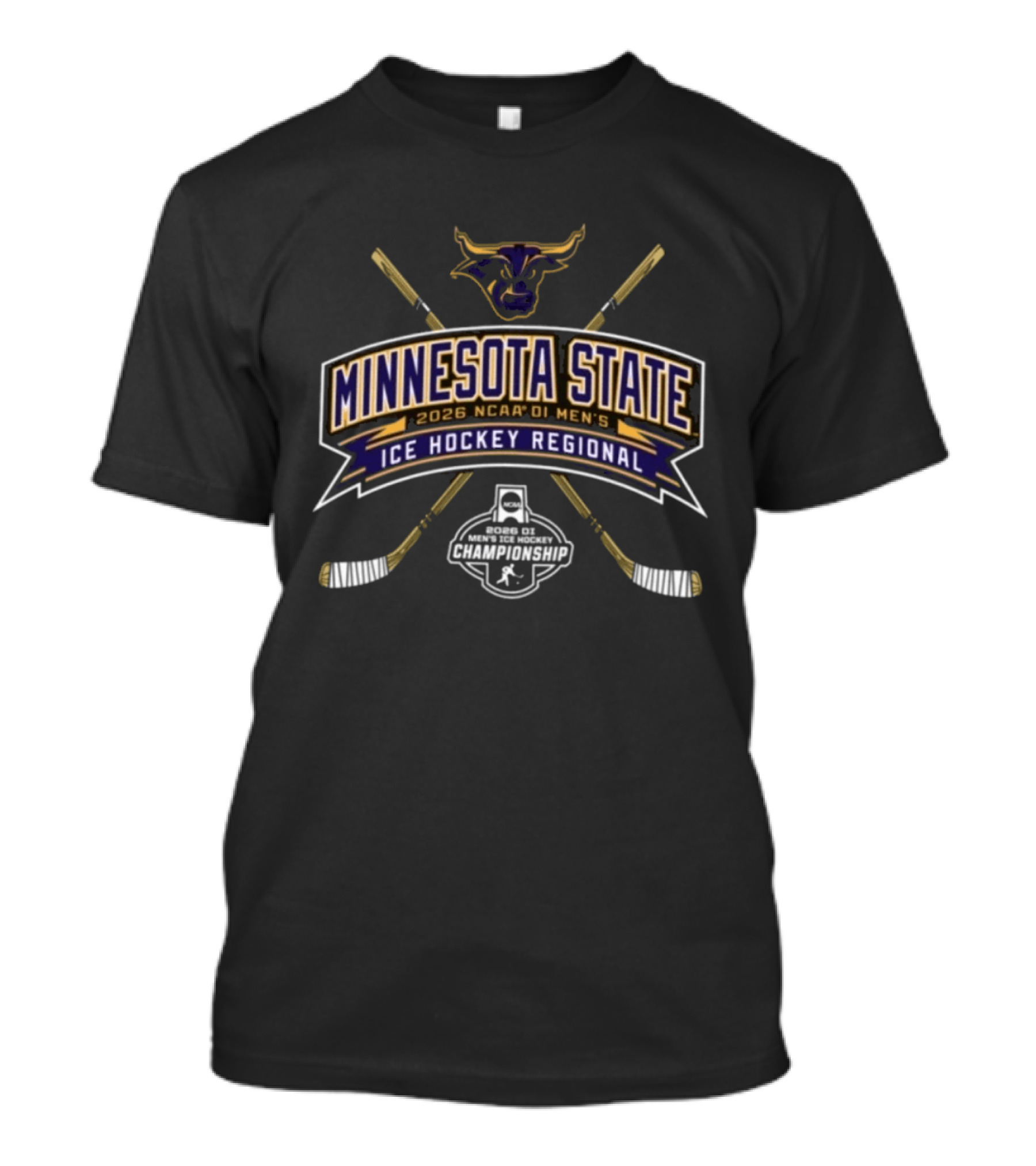 Minnesota State Mavericks 2026 NCAA DI Men's Ice Hockey Regional Championship Event T-Shirt