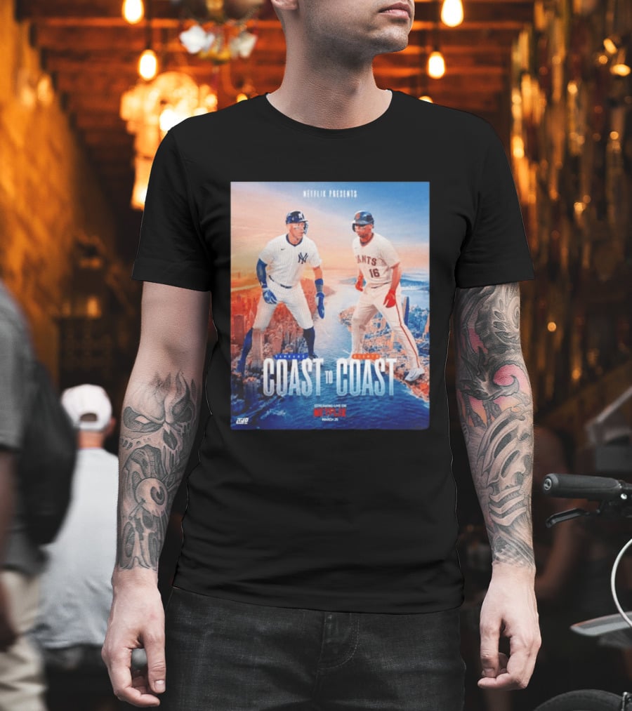 NETFLIX Presents Yankees Giants Coast To Coast Streaming Live March 25 T-Shirt