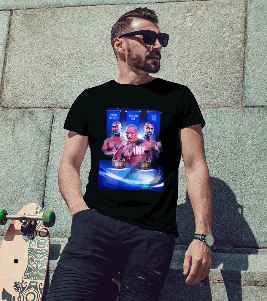 Oleksandr Usyk Evander Holyfield David Haye Boxing Cruiserweight King Patterson Collage T-Shirt