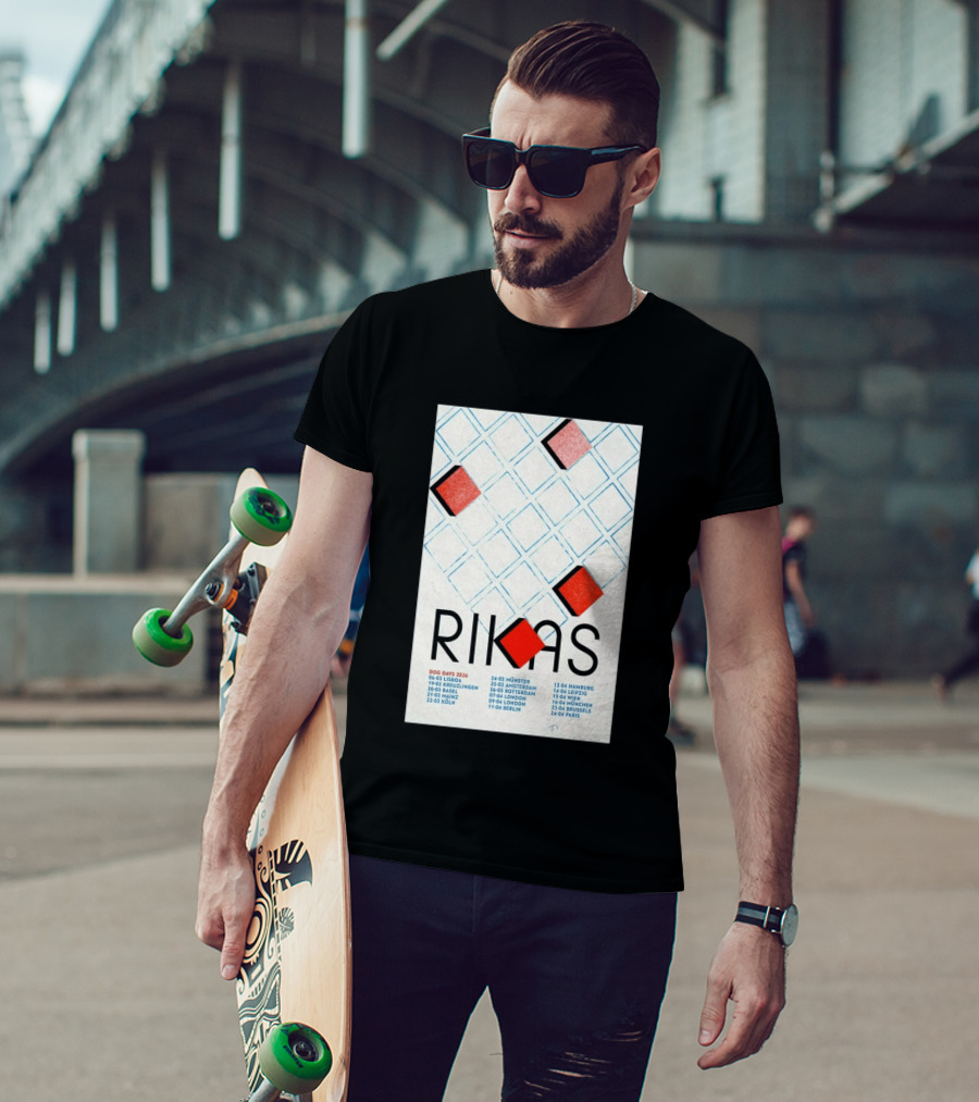 Rikas Dog Days Tour 2026 Lisbon Kreuzlingen Basel Mainz Koln Munster Amsterdam Rotterdam London Berlin Hamburg Leipzig Wien Munchen Brussels Paris T-Shirt
