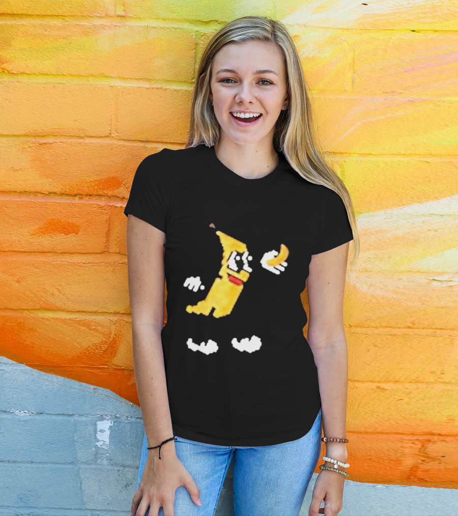 Spacex Banana Pixelated Cartoon T-Shirt