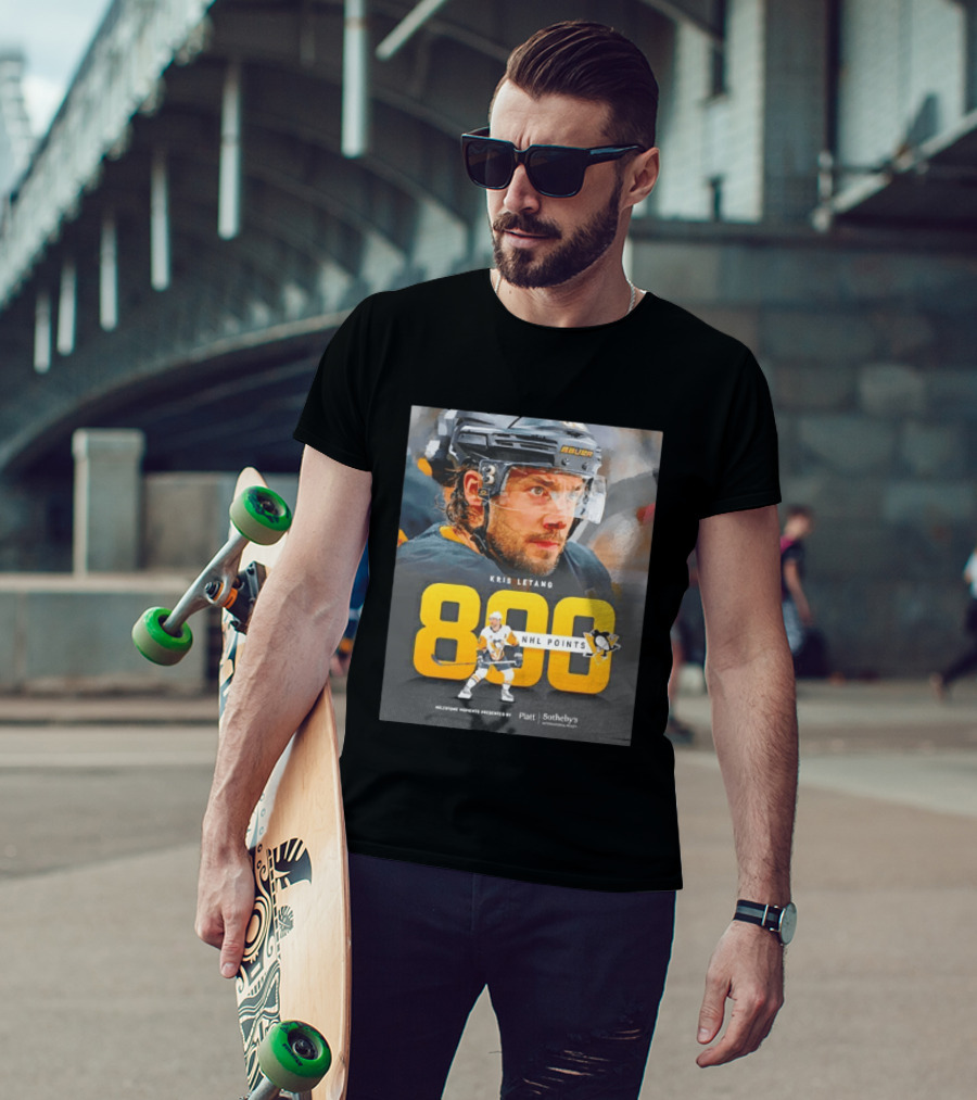 Kris Letang 800 NHL Points Pittsburgh Penguins Milestone Moments T-Shirt