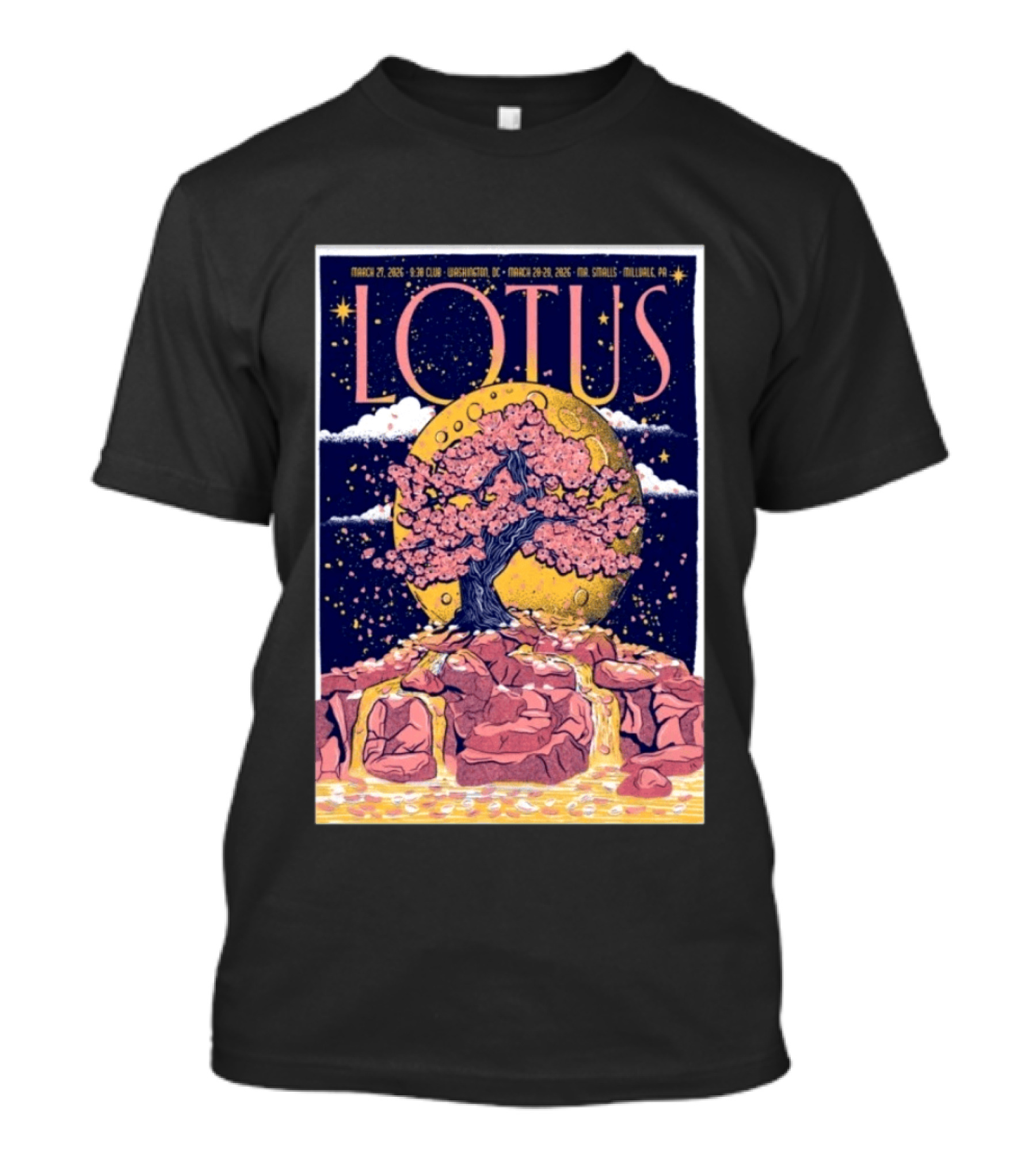 Lotus March 27 2026 Washington DC 930 Club Cherry Blossom Moon Tour T-Shirt