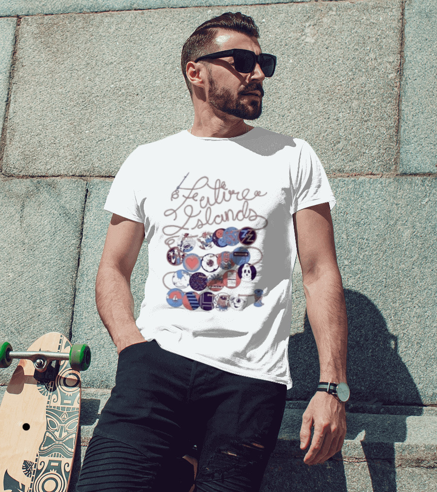 Future Islands The Never Ending Scribble Hearts And Circles T-Shirt