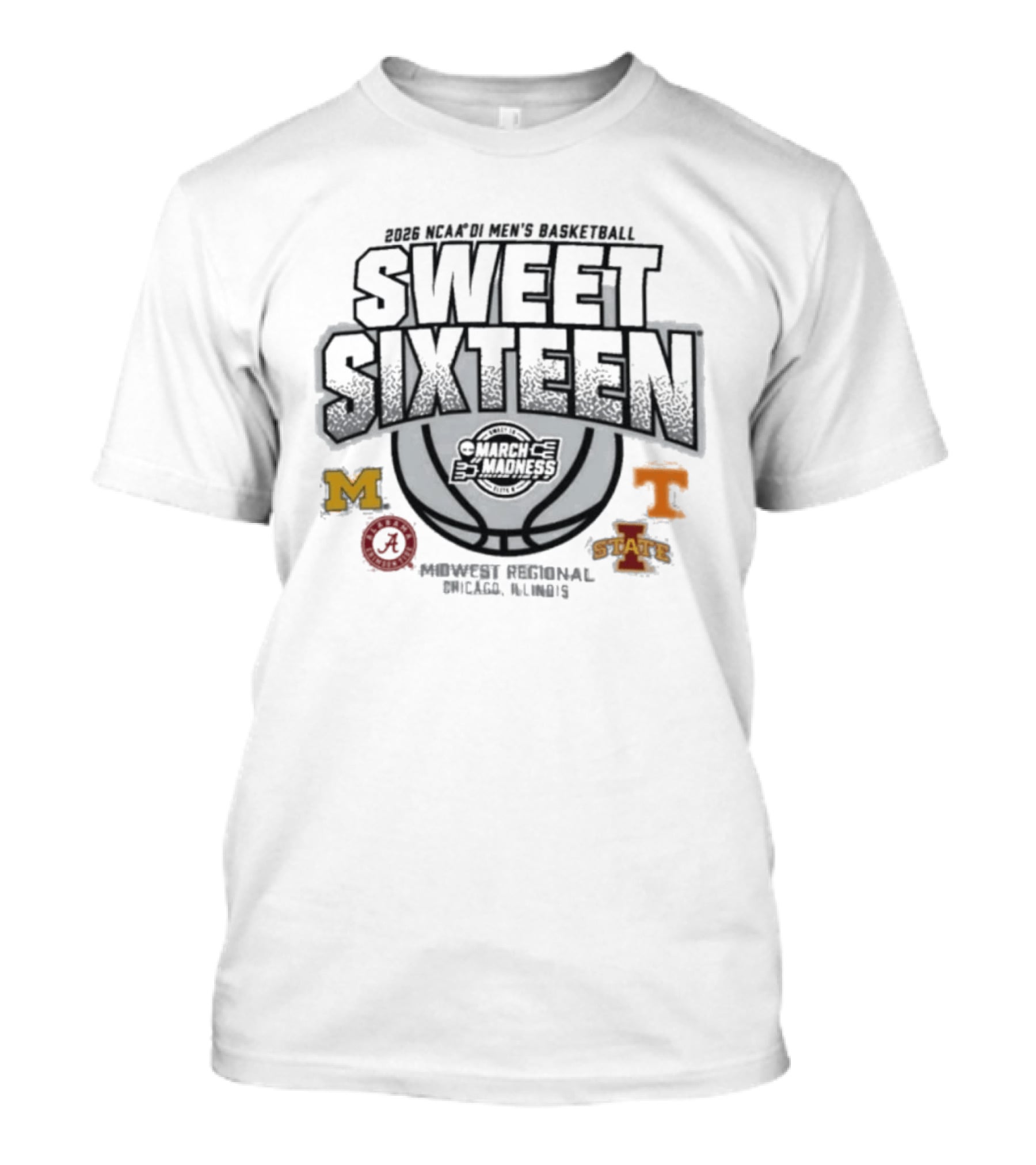 2026 NCAA DI Men's Basketball Sweet Sixteen Midwest Regional Chicago March Madness Critical Oil Estates T-Shirt
