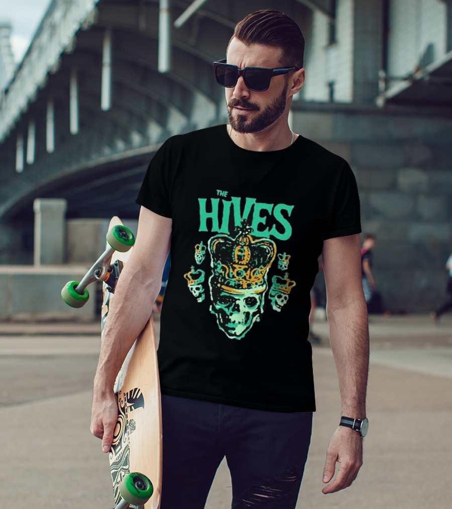 The Hives Green Skull Crown Art Band Merchandise T-Shirt