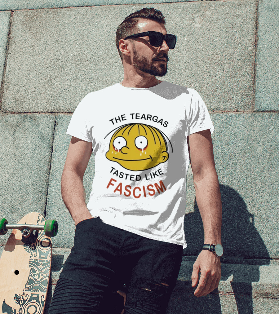 The Teargas Tasted Like Fascism Yellow Cartoon T-Shirt