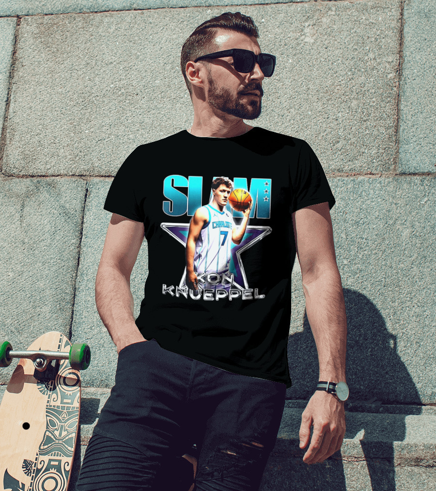 Kon Knueppel Charlotte Hornets Basketball Slam T-Shirt