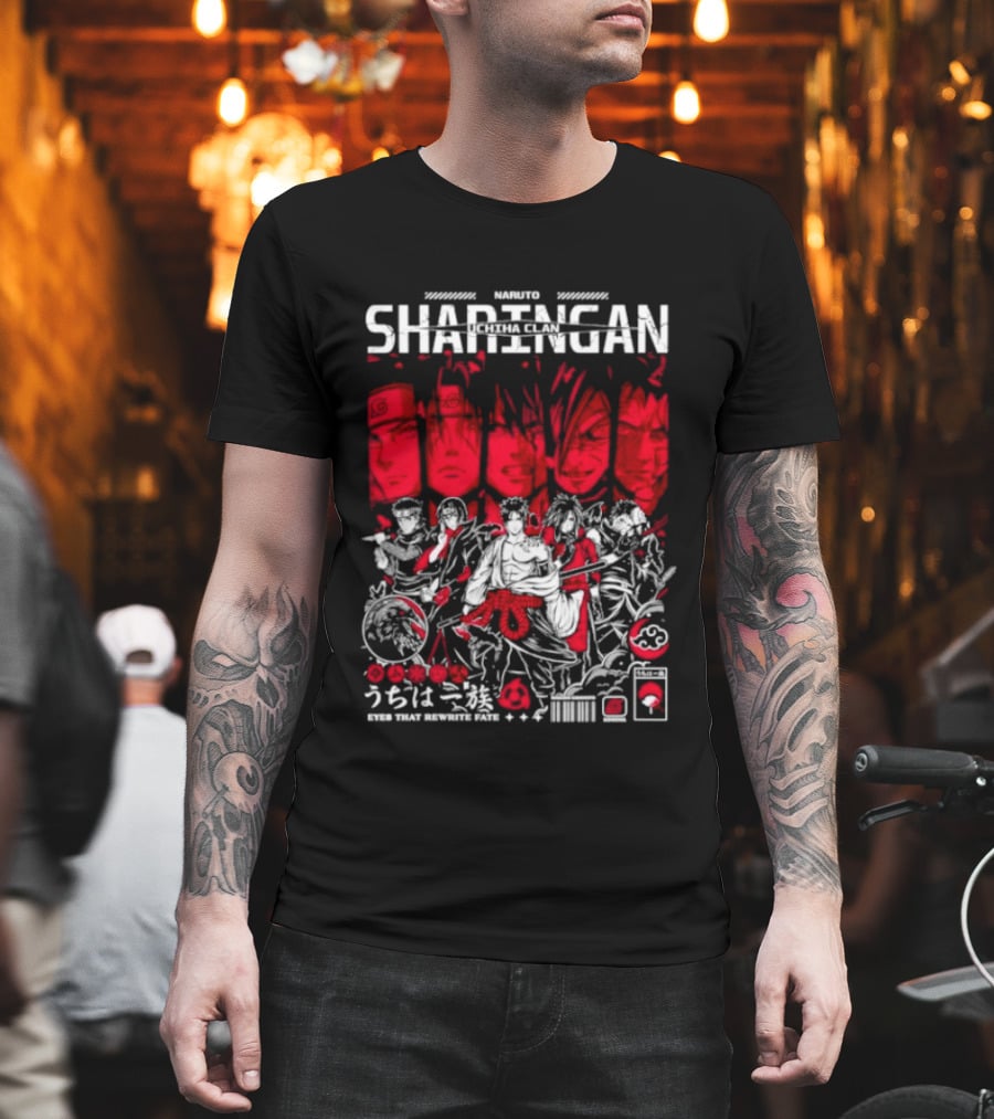 Sharingan Uchiha Clan Naruto Kakashi Sasuke Itachi Anime Manga Series T-Shirt