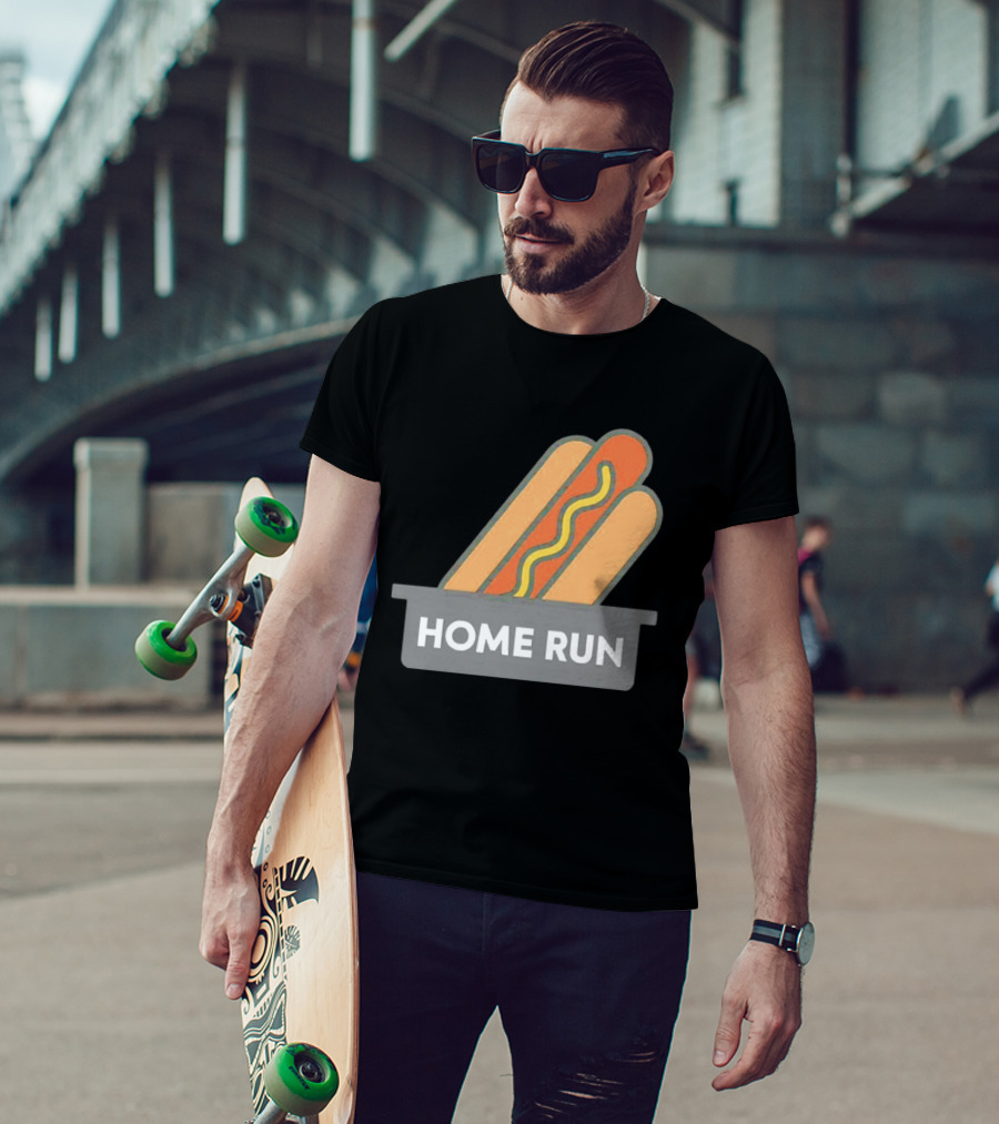 Home Run Hot Dog New York Mets Baseball Fan T-Shirt