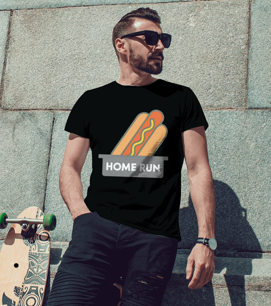 Home Run Hot Dog New York Mets Baseball Fan T-Shirt