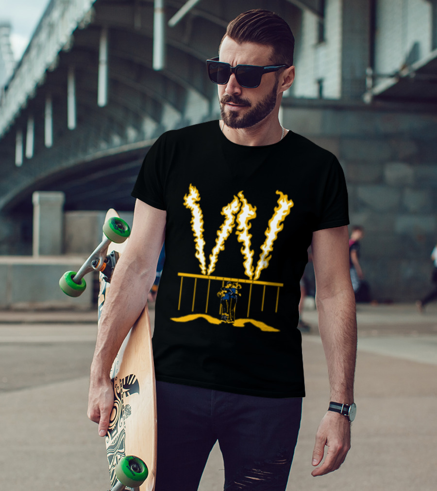 Seattle Baseball Fire The W Victory Celebration Flames T-Shirt