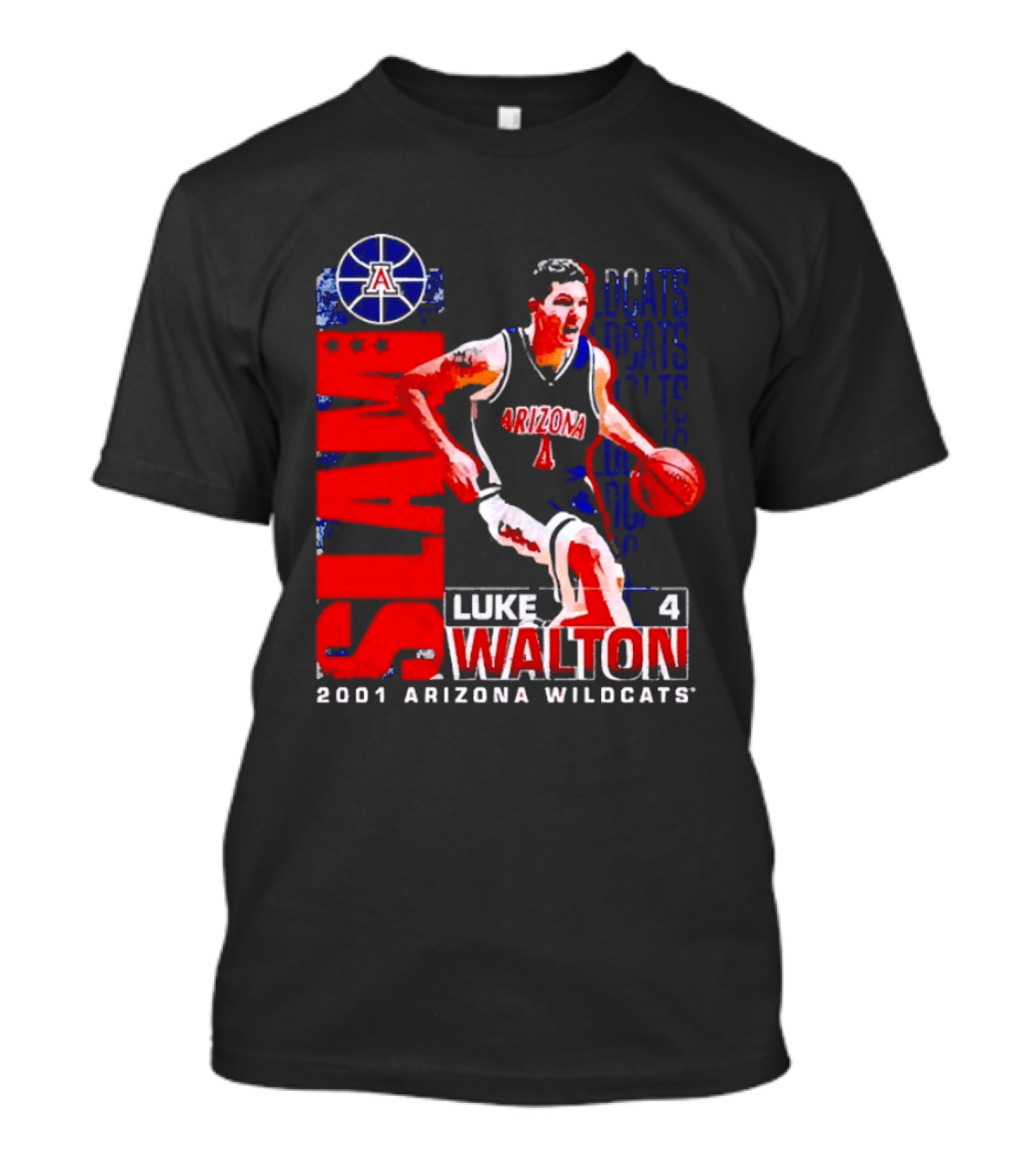SLAM Luke Walton 4 Arizona Wildcats 2001 Final Four T-Shirt
