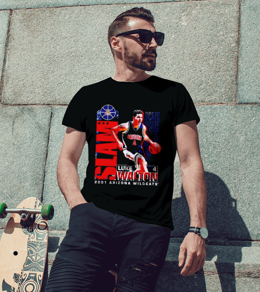 SLAM Luke Walton 4 Arizona Wildcats 2001 Final Four T-Shirt