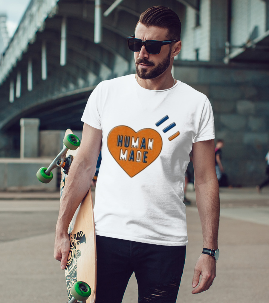 Human Made Heart Icon With Dry Alls T-Shirt