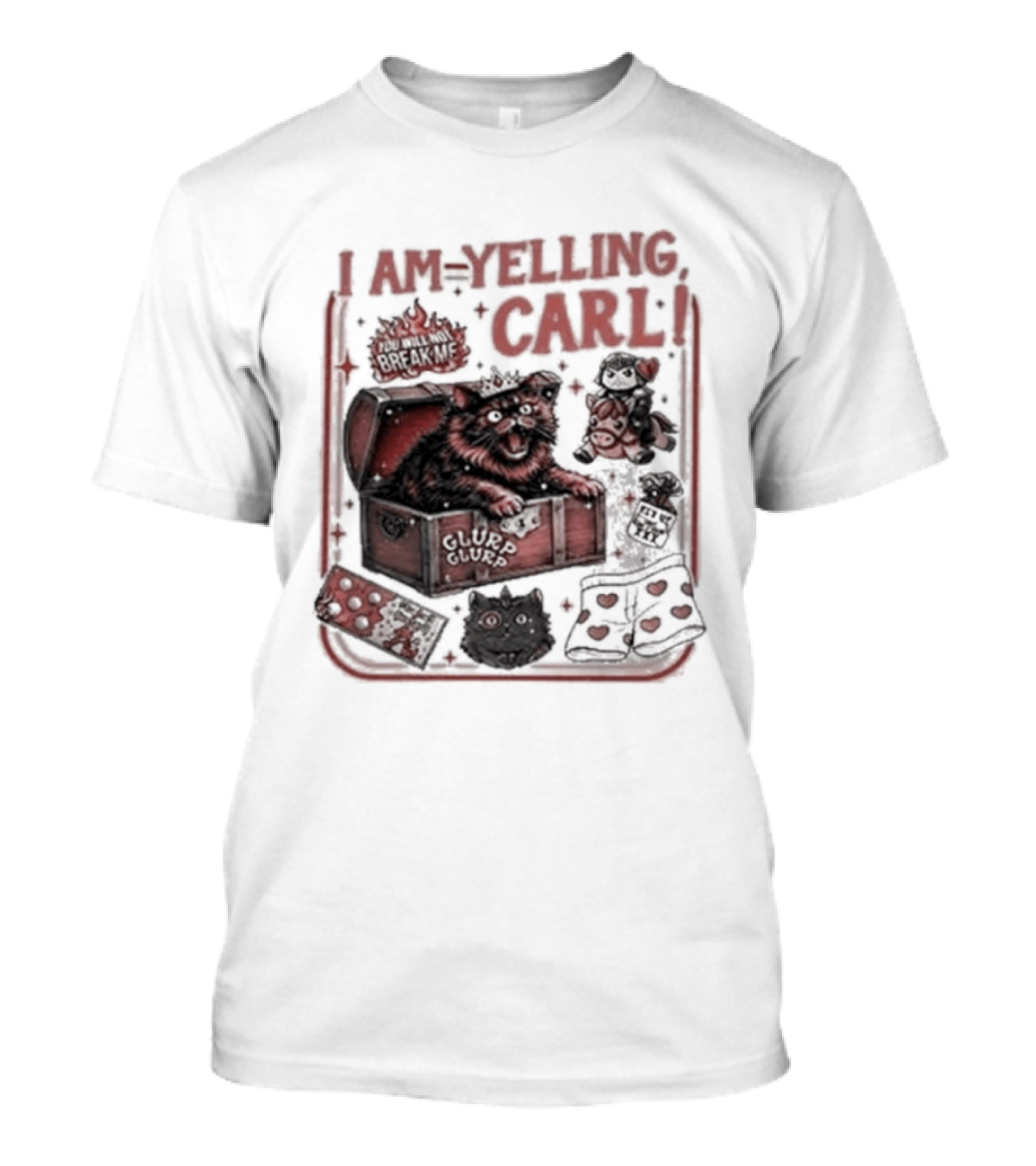 I Am Yelling Carl Box Of Surprises T-Shirt
