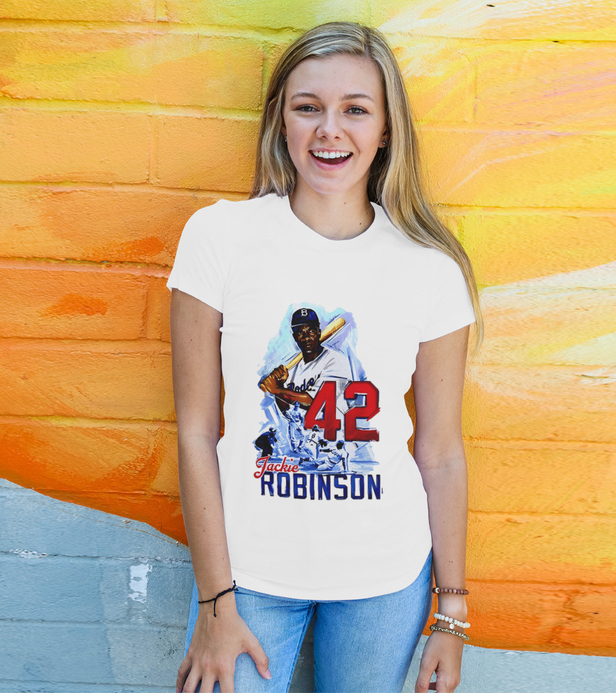 Jackie Robinson 42 Dodgers Baseball Legends T-Shirt