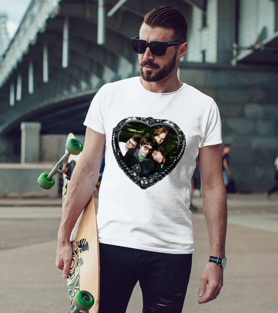 The Lazy Eyes Cheesy Love Songs Heartshape Group Photo Frame T-Shirt