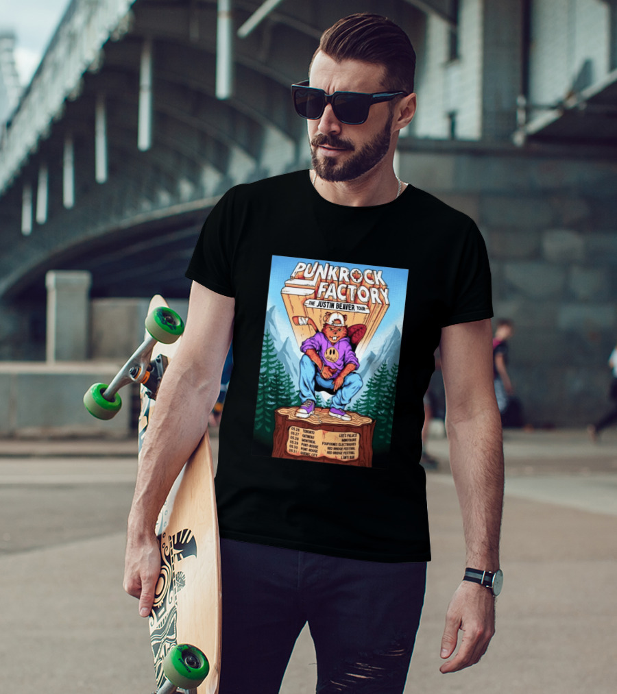 Punk Rock Factory Justin Beaver Tour 2026 Dates And Locations T-Shirt
