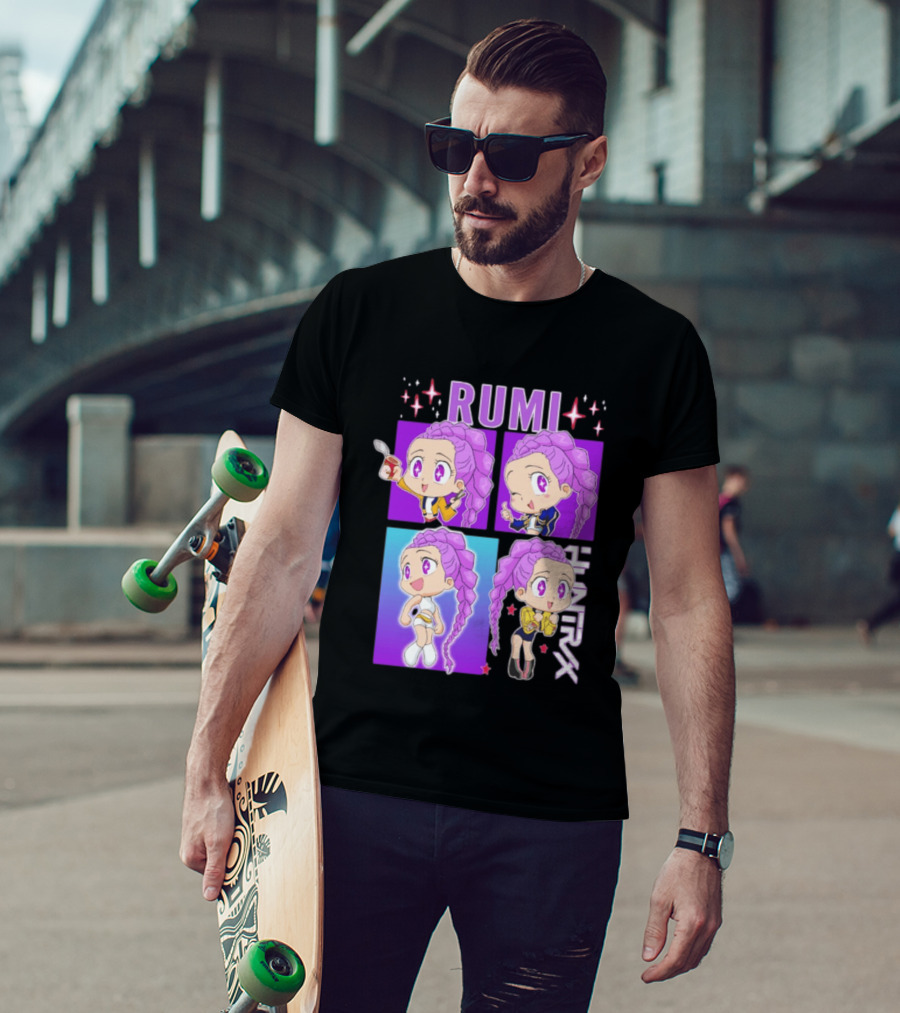 Rumi Kpop Huntrx Demon Hunters Cute Chibi Characters T-Shirt