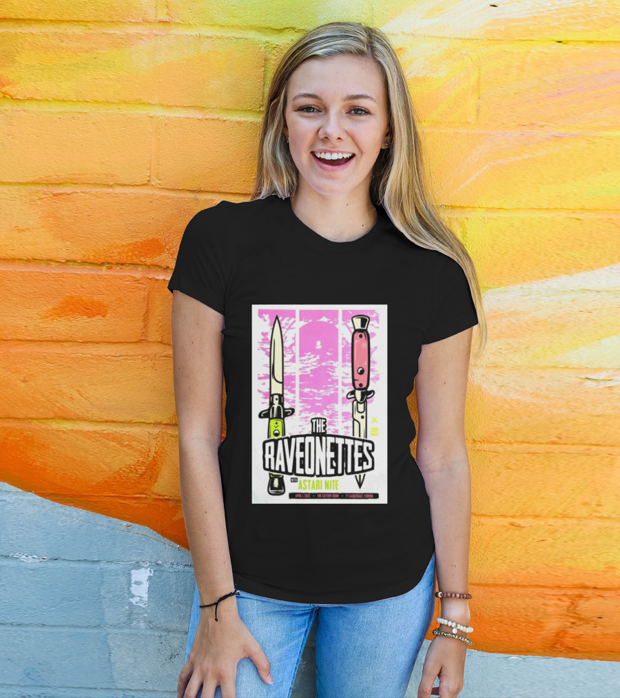 The Raveonettes Culture Room April 1 2026 Astari Nite Fort Lauderdale Concert Knives T-Shirt