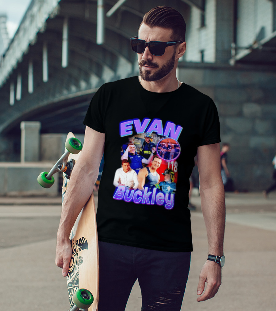 Evan Buckley Collage Firefighter Tribute 118 T-Shirt