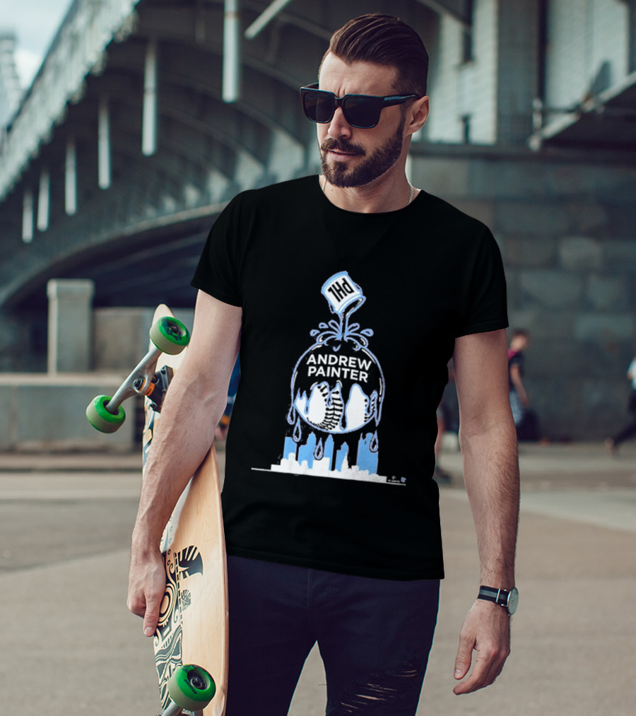 Andrew Painter PHL Paint The Town Phillies Skyline T-Shirt