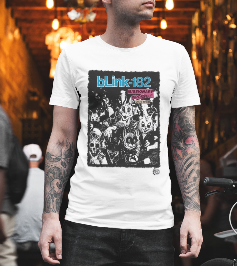 Blink 182 Missionary Impossible 2025 Tour Horror Rabbit Surrealist Band T-Shirt