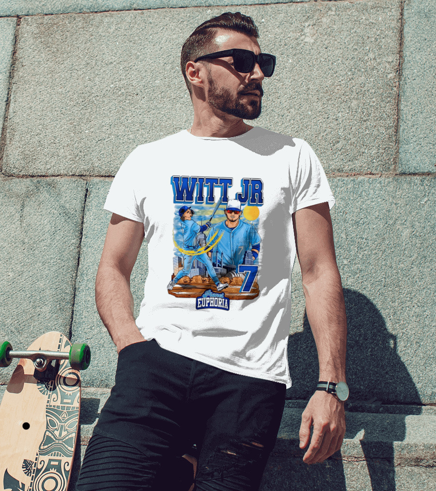 Witt Jr Kansas City Royals Planet Euphoria Baseball 7 T-Shirt