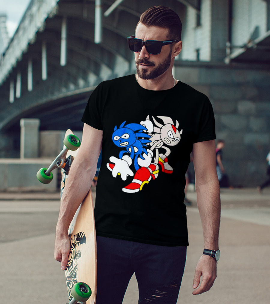 The Hedgehog Sanic And Shedew Adventure Meme Humor T-Shirt