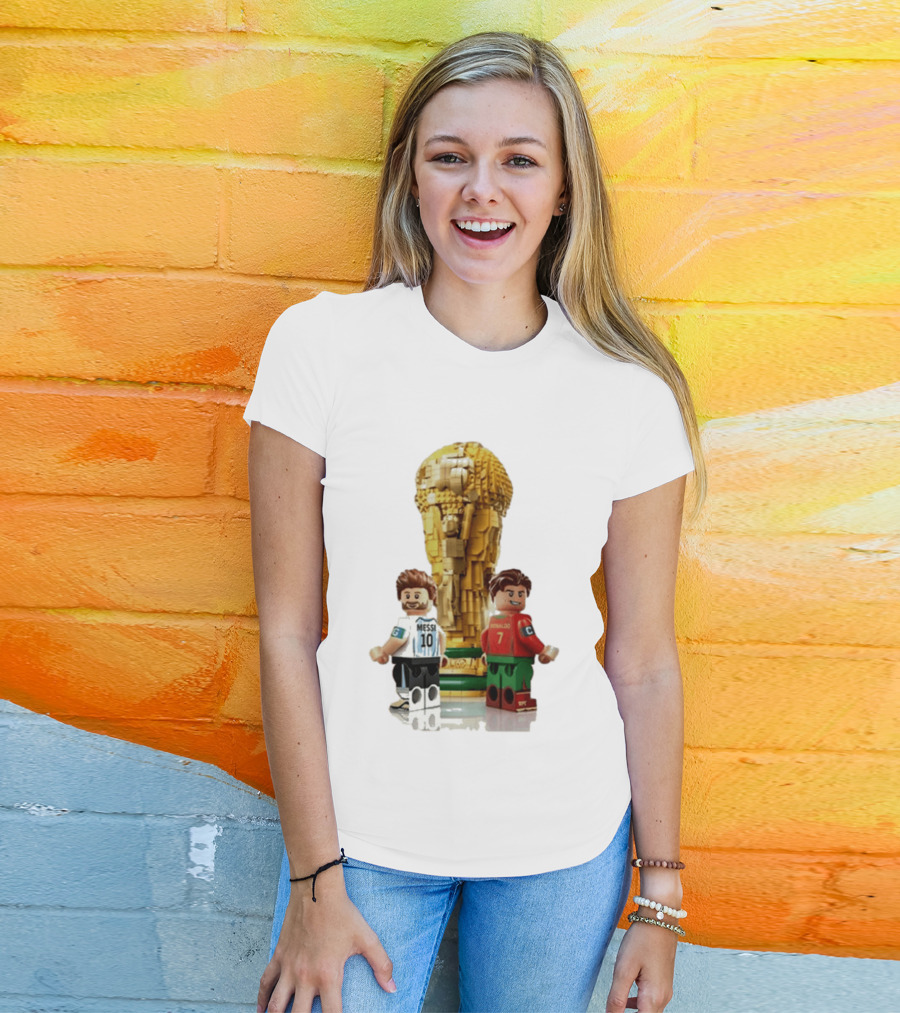 LEGO Football Legends Messi Ronaldo FIFA World Cup 2026 Mini Figures T-Shirt