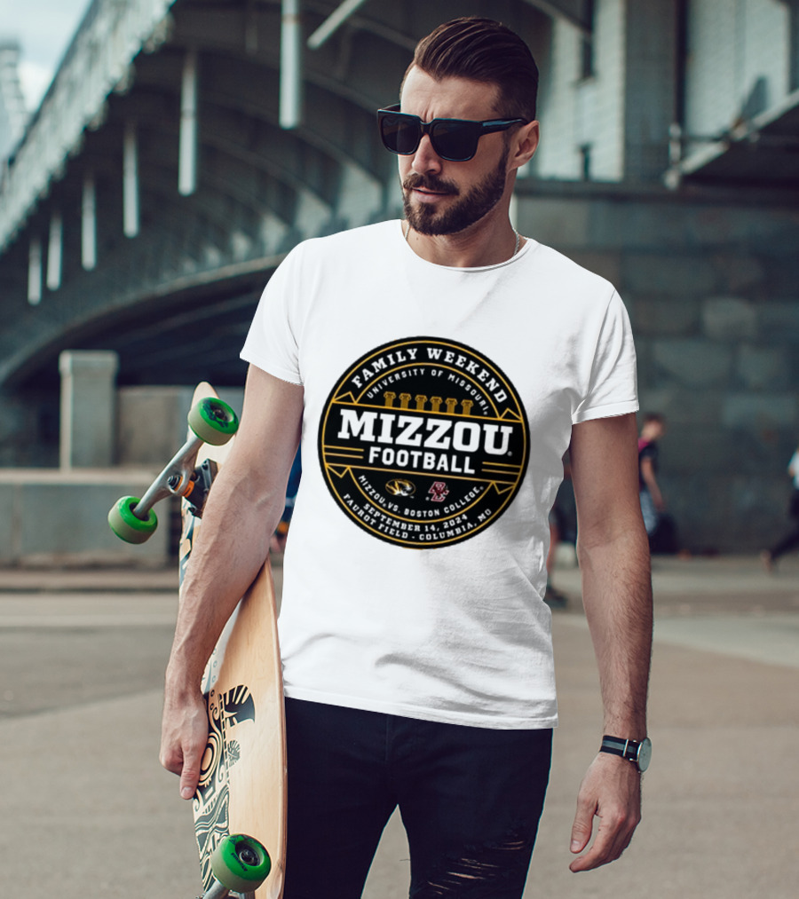 Family Weekend University Of Missouri Mizzou Football Vs Boston College September 14 2024 Faurot Field Columbia MO T-Shirt