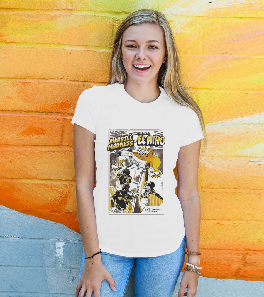 The Adventures Of Merrill Madness And El Niño San Diego Padres Comic Style 2026 T-Shirt