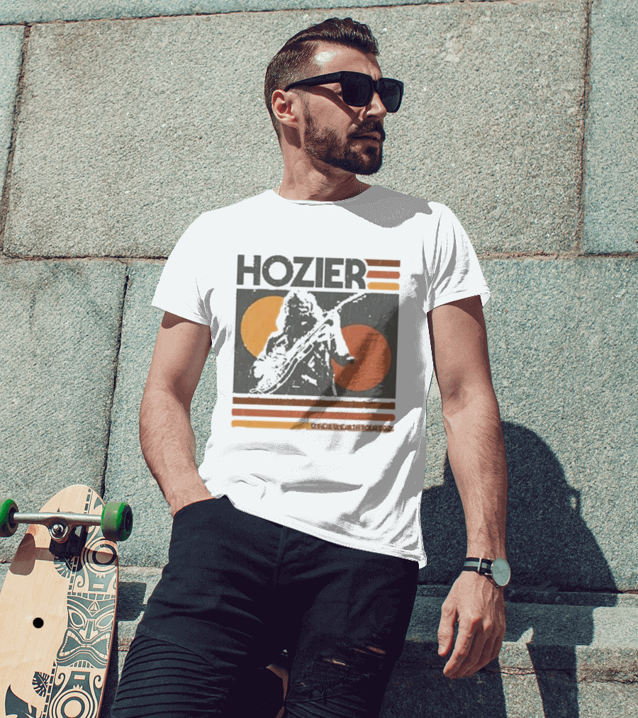 Hozier Unreal Unearth 2025 Tour Vintage Circles Guitar T-Shirt
