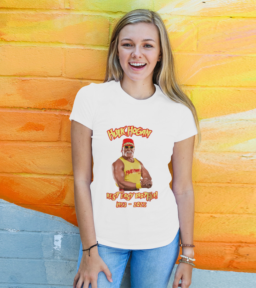 Hulk Hogan Rest Easy Brother 1953 2025 T-Shirt