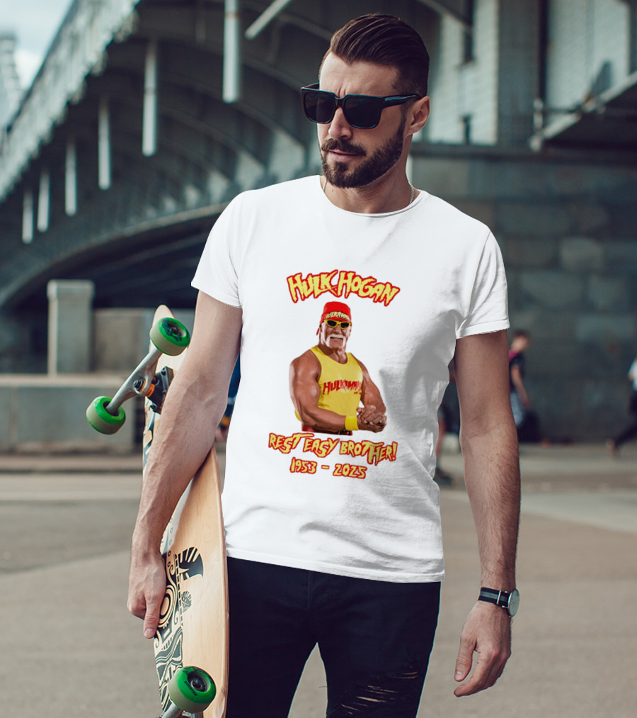 Hulk Hogan Rest Easy Brother 1953 2025 T-Shirt