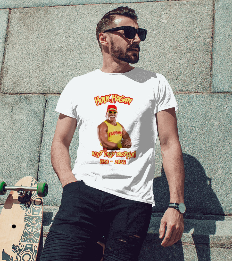 Hulk Hogan Rest Easy Brother 1953 2025 T-Shirt