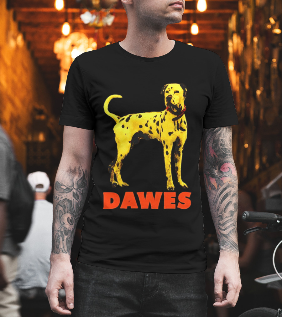 Dawes Dalmatian Dog Yellow and Red T-Shirt