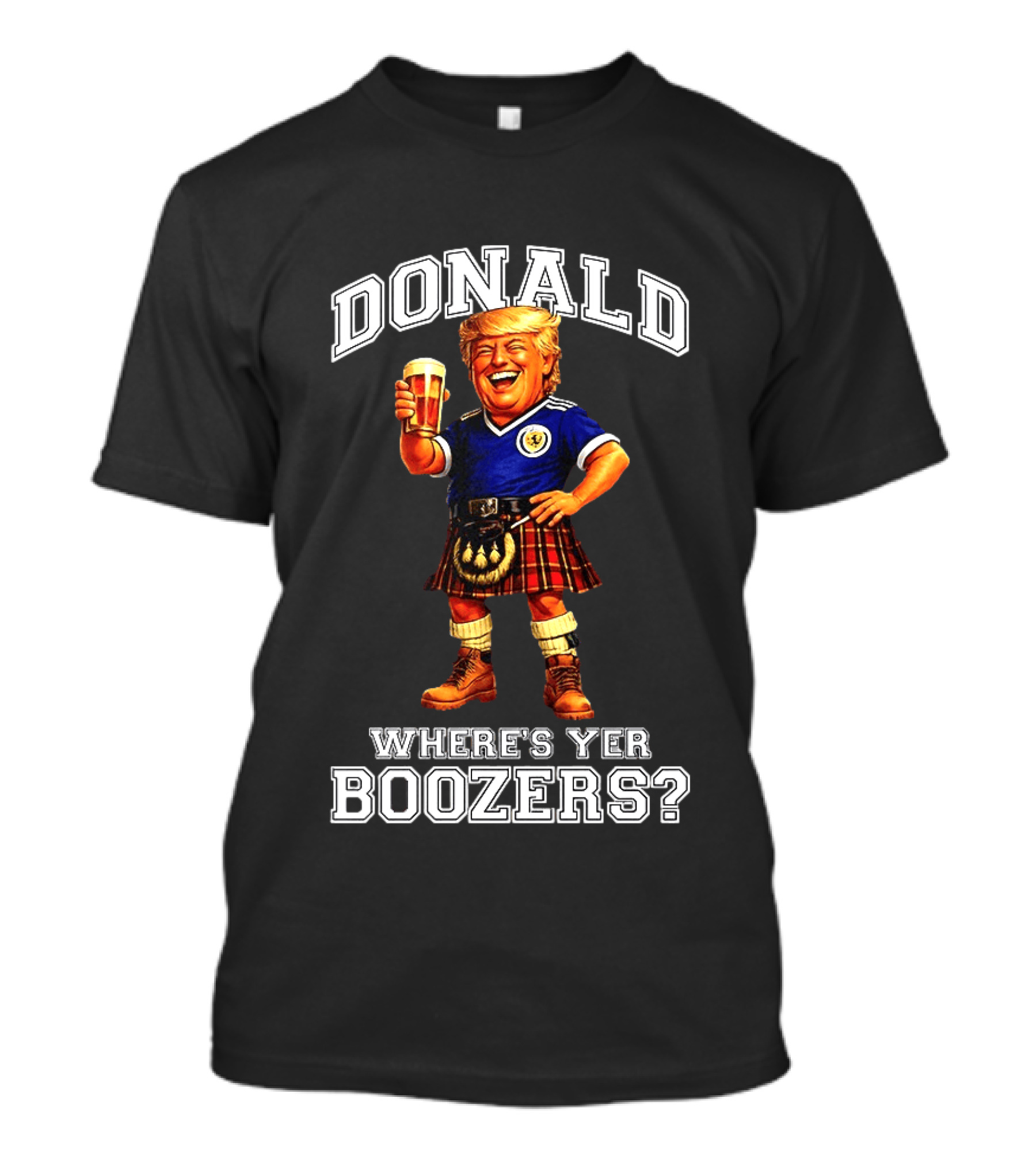 Donald Where's Yer Boozers Scotland Football 2026 World Cup T-Shirt
