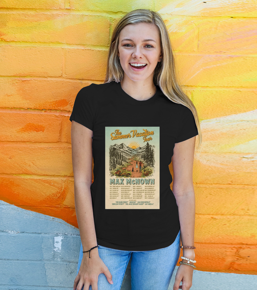 The Summer Vacation Tour 2026 Max McNown Concert Dates And Locations T-Shirt